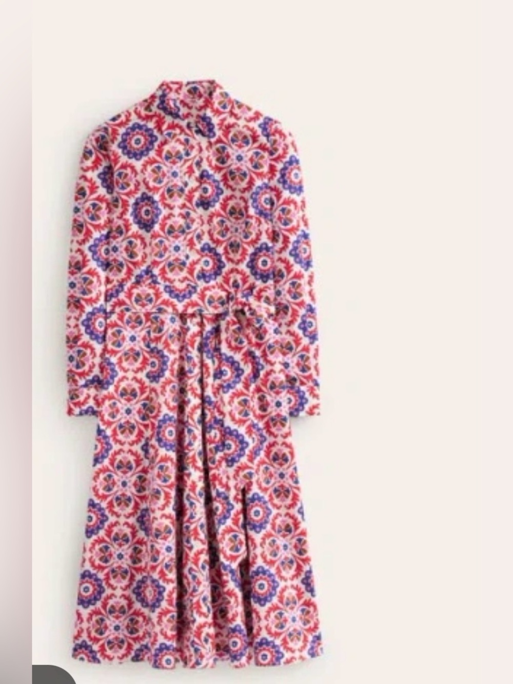 NWOT Amy Cotton Midi Shirt Dress Rubicondo, Mosaic Bloom Size 6